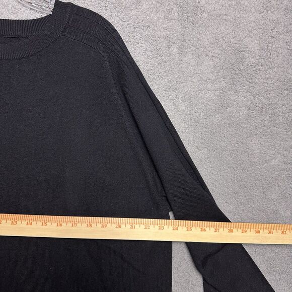 Vintage Y2K Adidas Mens Silk Cashmere Sweater L Pullover Black Golf Minimal - Picture 10 of 11